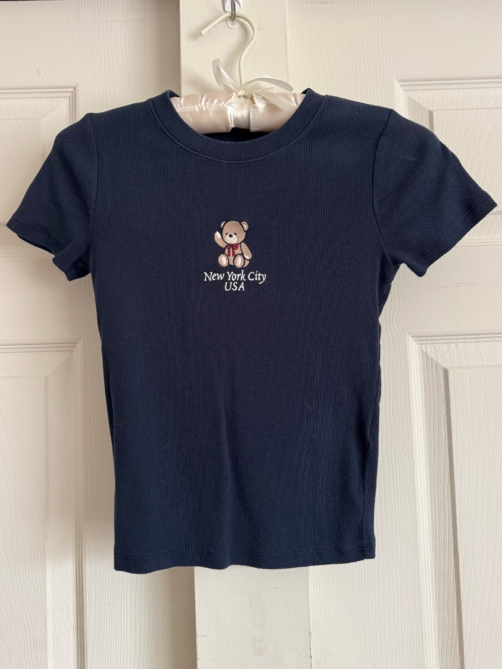 Hollister Ribbed New York City Graphic Baby Tee